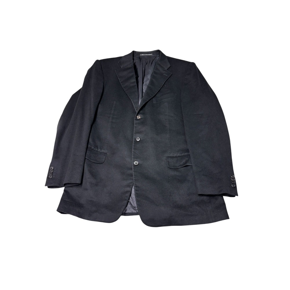 Ermenegildo Zegna Neiman Marcus Black 100% Cashmere Sport Switzerland Mens 44R